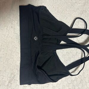Lulu's Black Strappy Sports Bra